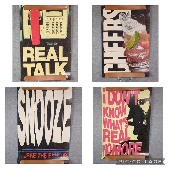 Various (4 pcs) Big Font Theme Posters - Picture 1 of 5